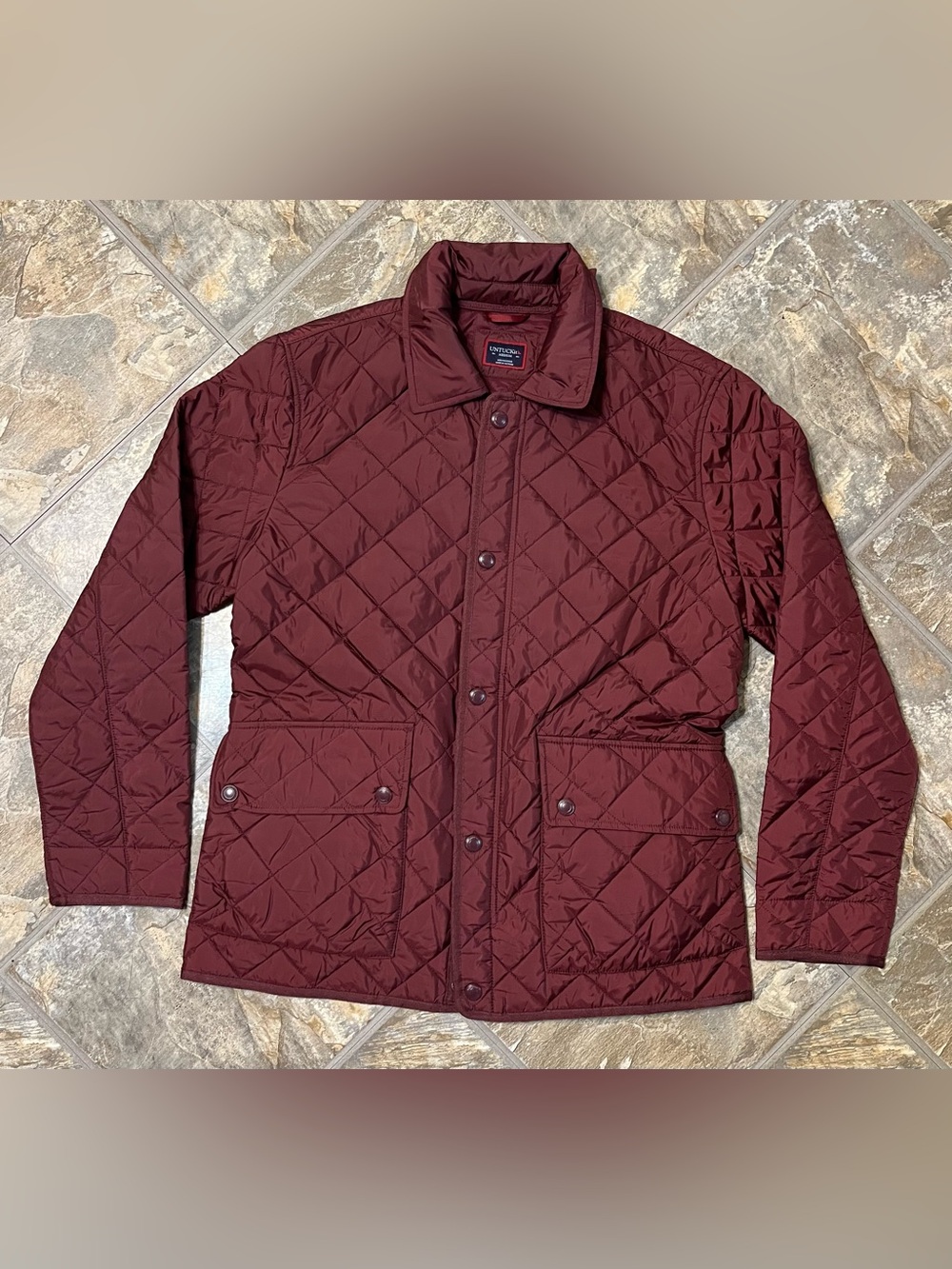 Untuckit Wynnwood Quilted Field Jacket Lightweight Coat Mens Medium Full Zip